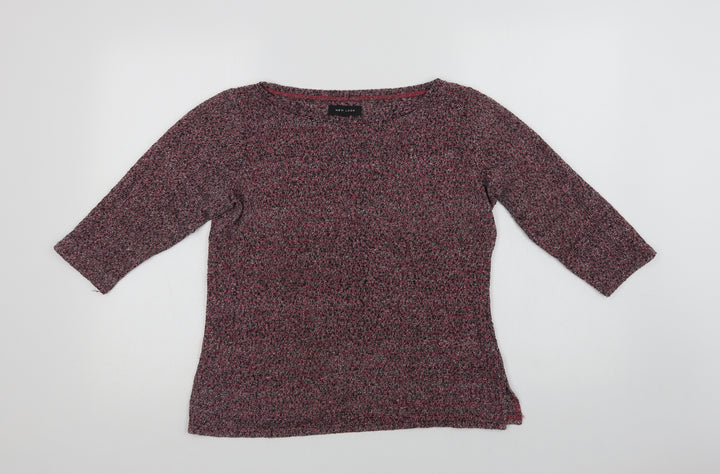 New Look Womens Purple Boat Neck Polyester Pullover Jumper Size 8