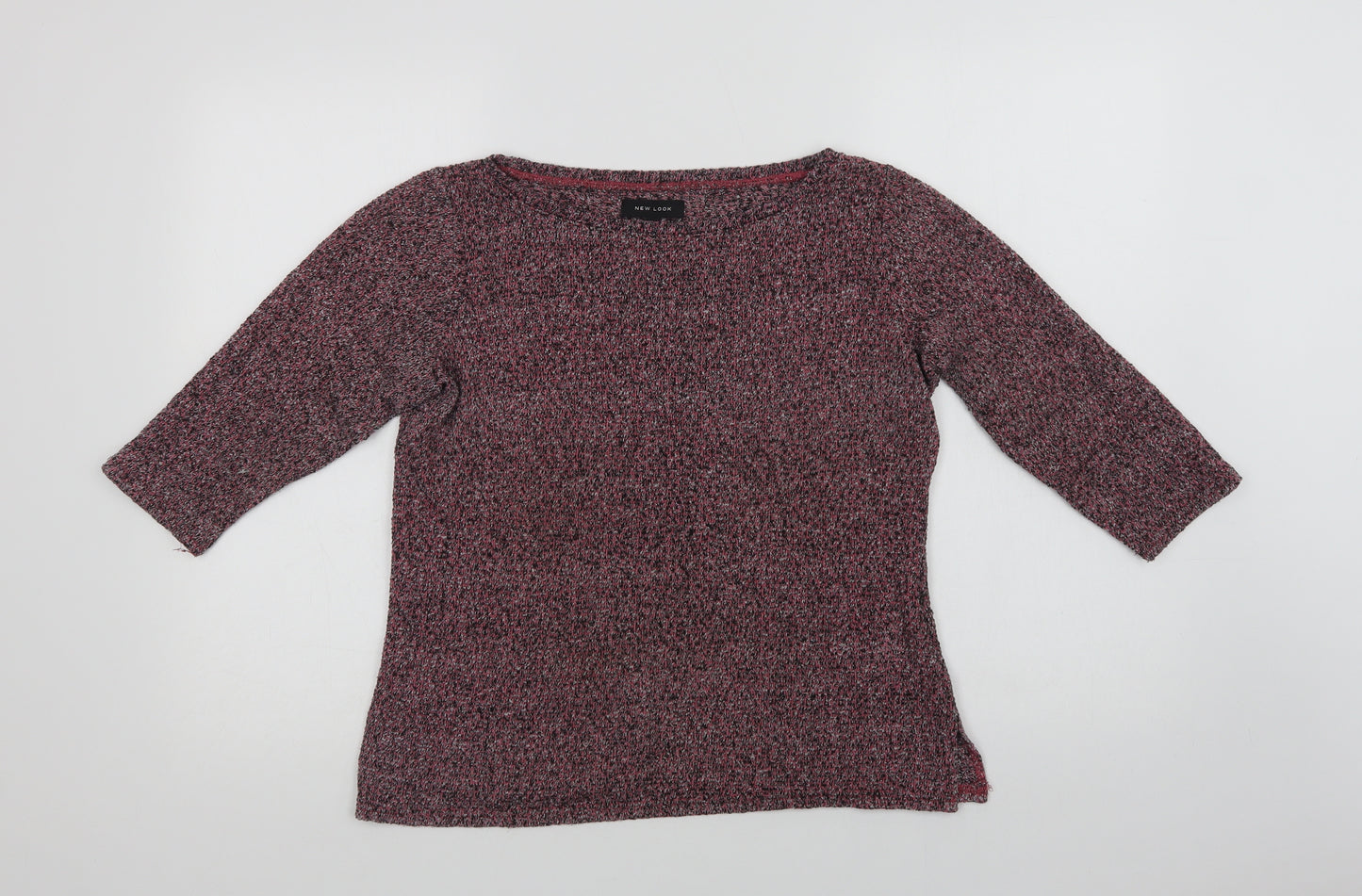 New Look Womens Purple Boat Neck  Polyester Pullover Jumper Size 8