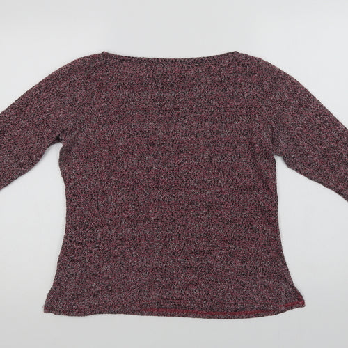 New Look Womens Purple Boat Neck  Polyester Pullover Jumper Size 8