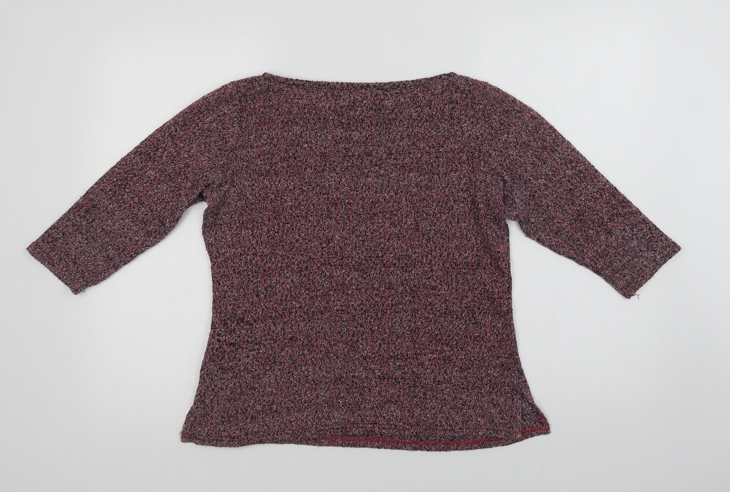 New Look Womens Purple Boat Neck  Polyester Pullover Jumper Size 8