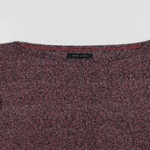 New Look Womens Purple Boat Neck  Polyester Pullover Jumper Size 8