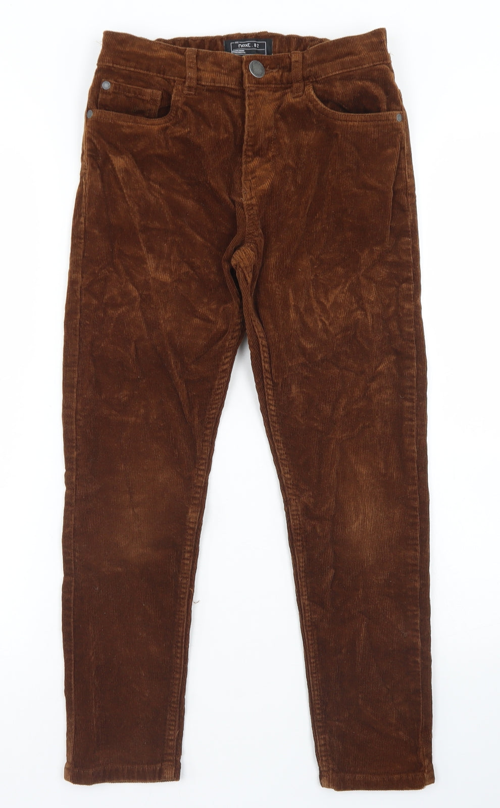 NEXT Boys Brown  Cotton Chino Trousers Size 11 Years  Regular Button