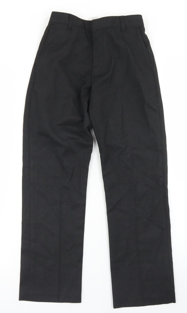 George Boys Grey Polyester Dress Pants Trousers Size 8-9 Years Regular Hook & Eye - School Wear