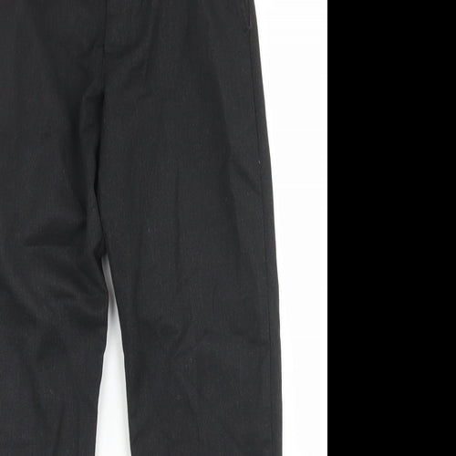George Boys Grey  Polyester Dress Pants Trousers Size 8-9 Years  Regular Hook & Eye - School Wear
