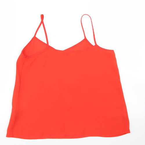 New Look Womens Red  Polyester Camisole Blouse Size 8 Round Neck