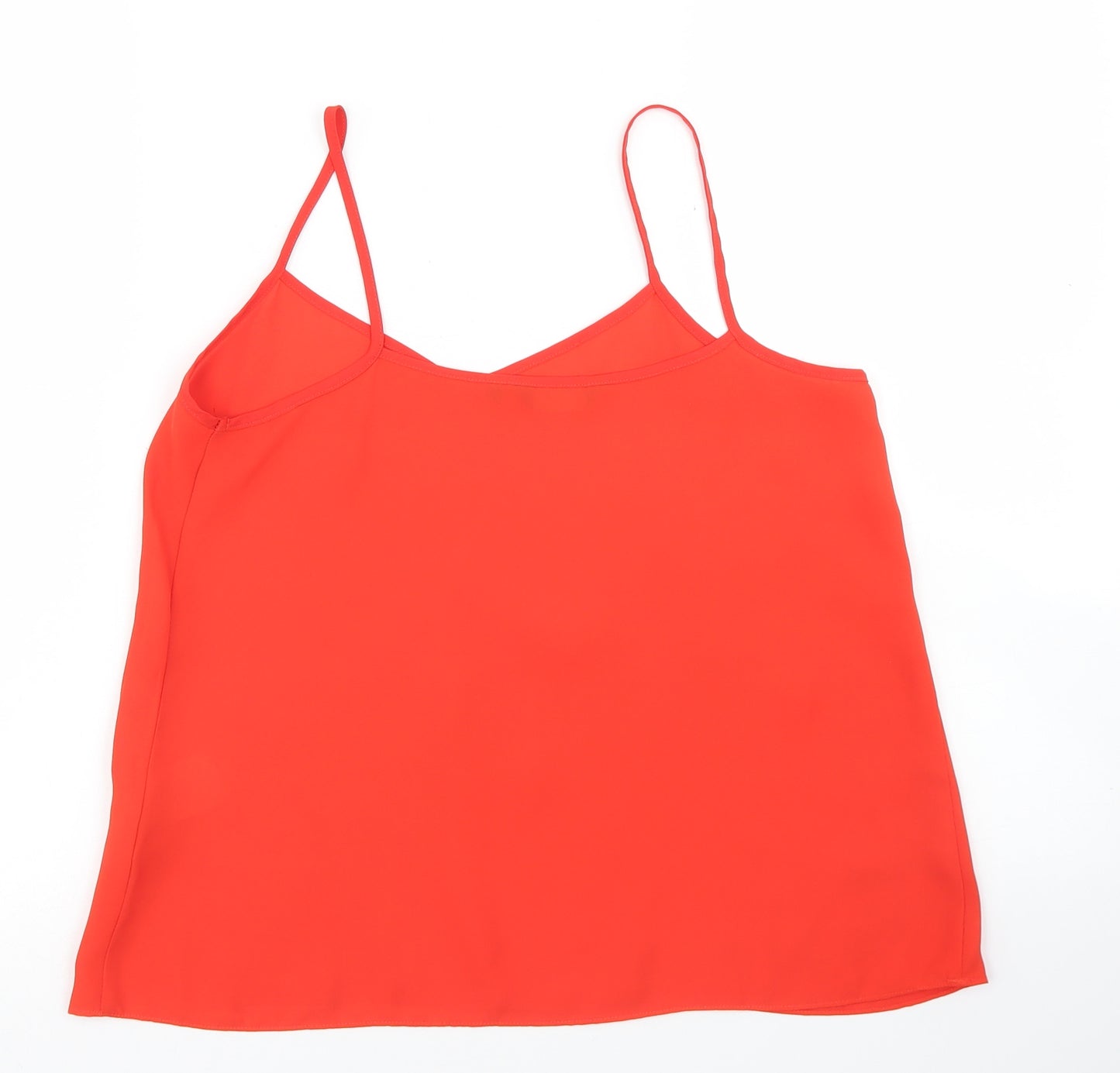 New Look Womens Red  Polyester Camisole Blouse Size 8 Round Neck