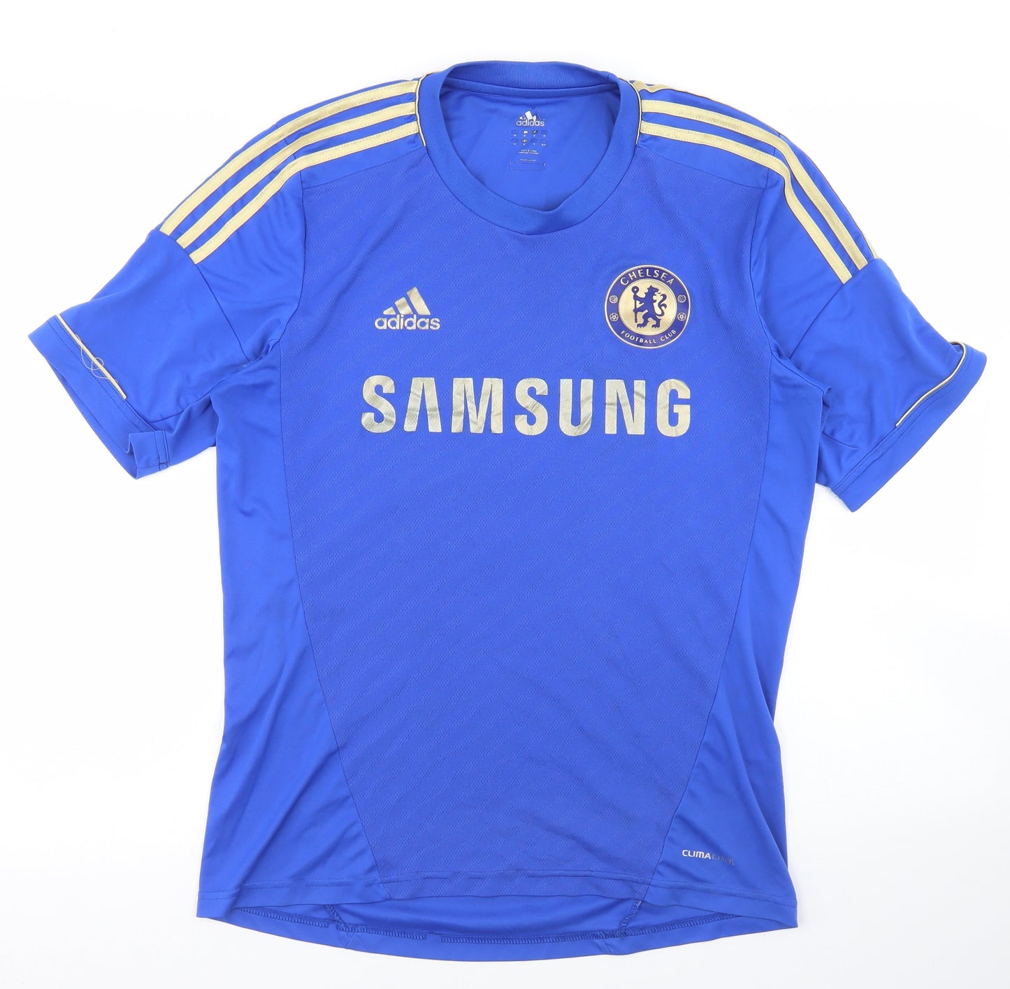 adidas Mens Blue  Polyester Basic T-Shirt Size M Crew Neck  - Chelsea FC