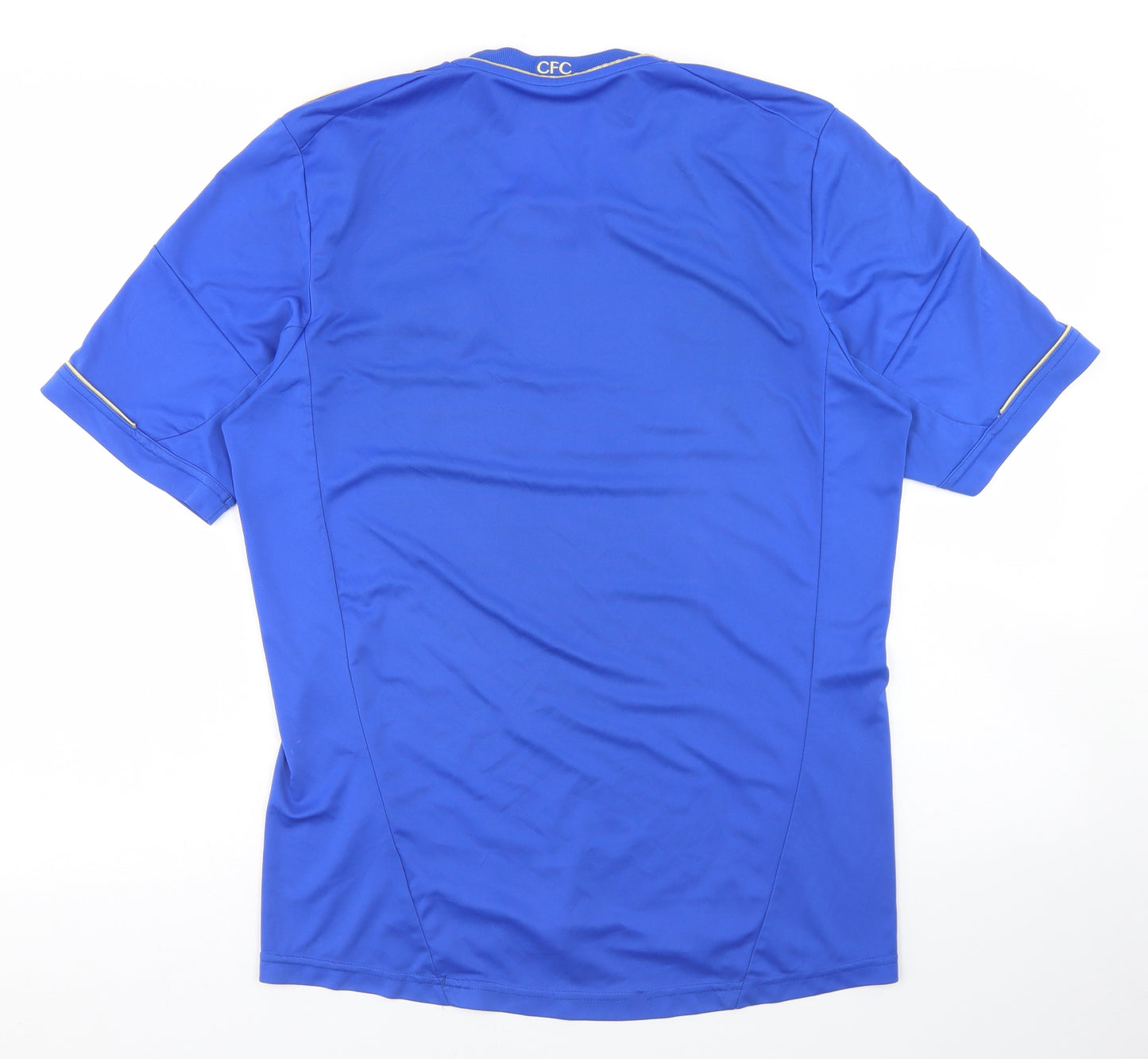 adidas Mens Blue  Polyester Basic T-Shirt Size M Crew Neck  - Chelsea FC