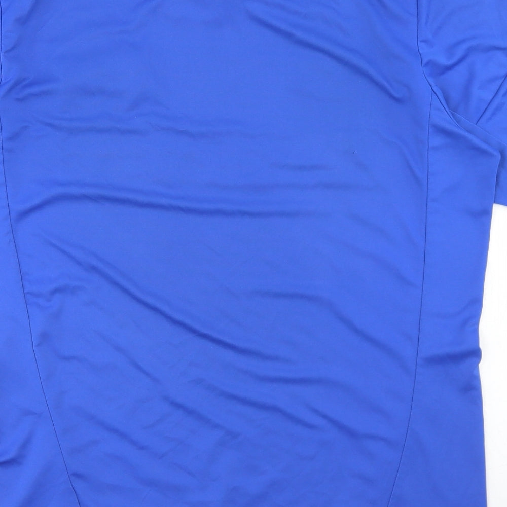 adidas Mens Blue  Polyester Basic T-Shirt Size M Crew Neck  - Chelsea FC