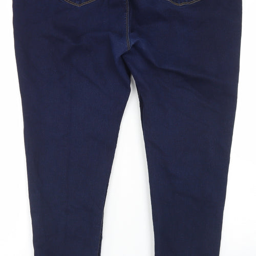 Yours Womens Blue  Cotton Jegging Jeans Size 26 L29 in Regular  - Jenny Jeggings