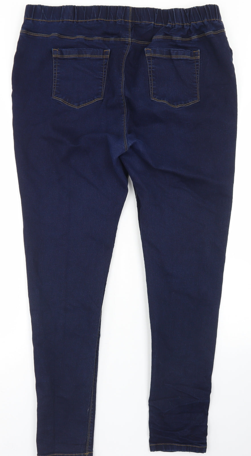 Yours Womens Blue  Cotton Jegging Jeans Size 26 L29 in Regular  - Jenny Jeggings