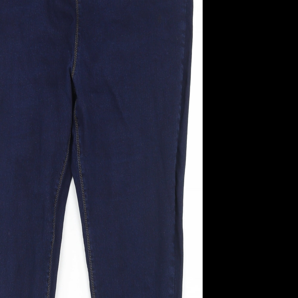 Yours Womens Blue  Cotton Jegging Jeans Size 26 L29 in Regular  - Jenny Jeggings