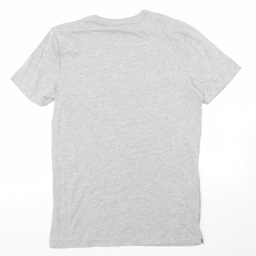 French Connection Mens Grey  Cotton  T-Shirt Size M Crew Neck