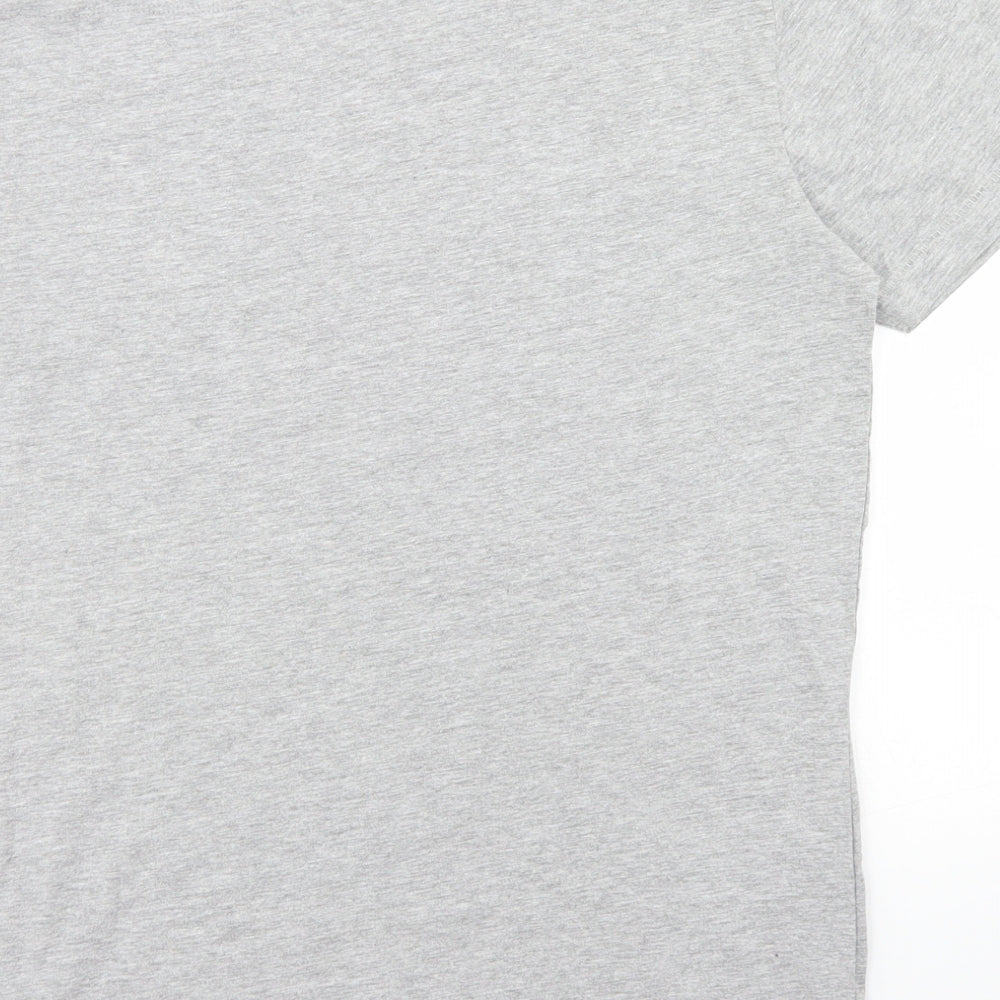 French Connection Mens Grey  Cotton  T-Shirt Size M Crew Neck