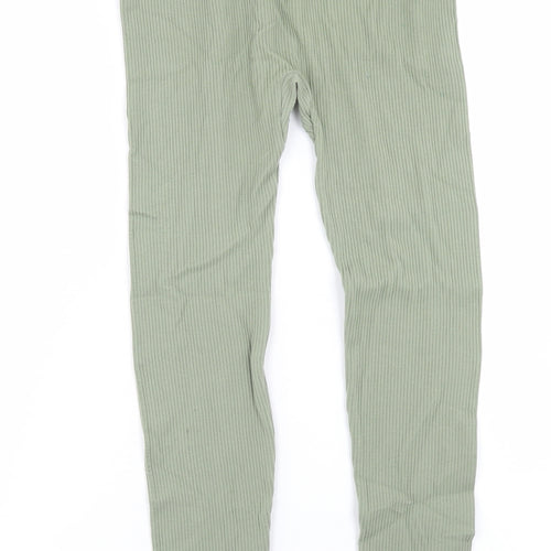 Stradivarius Womens Green  Polyamide Capri Leggings Size M L24 in