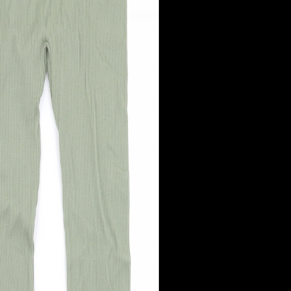 Stradivarius Womens Green  Polyamide Capri Leggings Size M L24 in