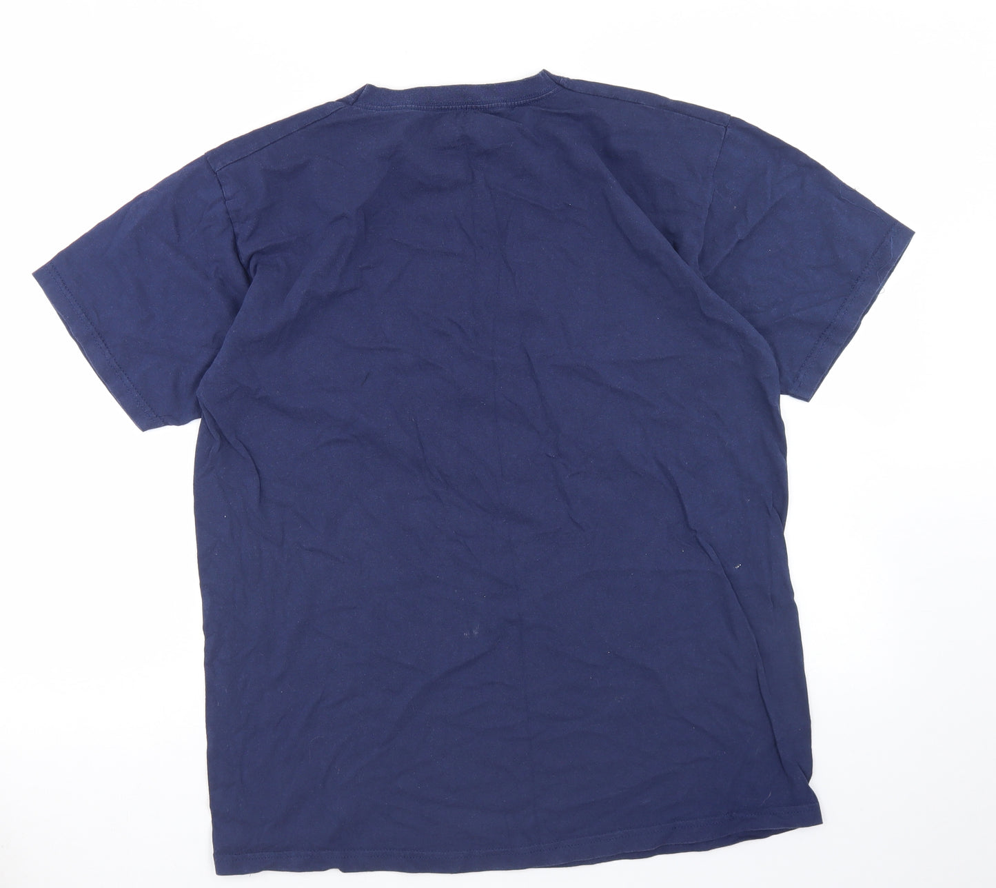 Daisy Street Womens Blue  Cotton Basic T-Shirt Size M Crew Neck - Fortune Teller