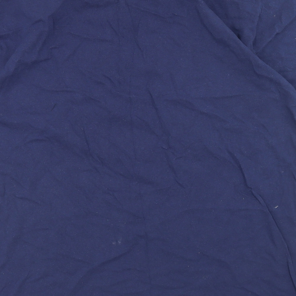 Daisy Street Womens Blue  Cotton Basic T-Shirt Size M Crew Neck - Fortune Teller