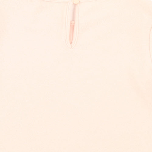 915 Generation Girls Pink  Polyester Cropped Blouse Size 11 Years Round Neck Button