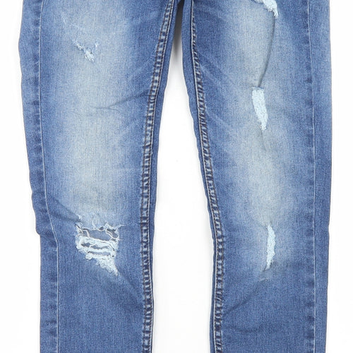 JDY Denim Womens Blue  Cotton Skinny Jeans Size 25 in L32 in Regular Button