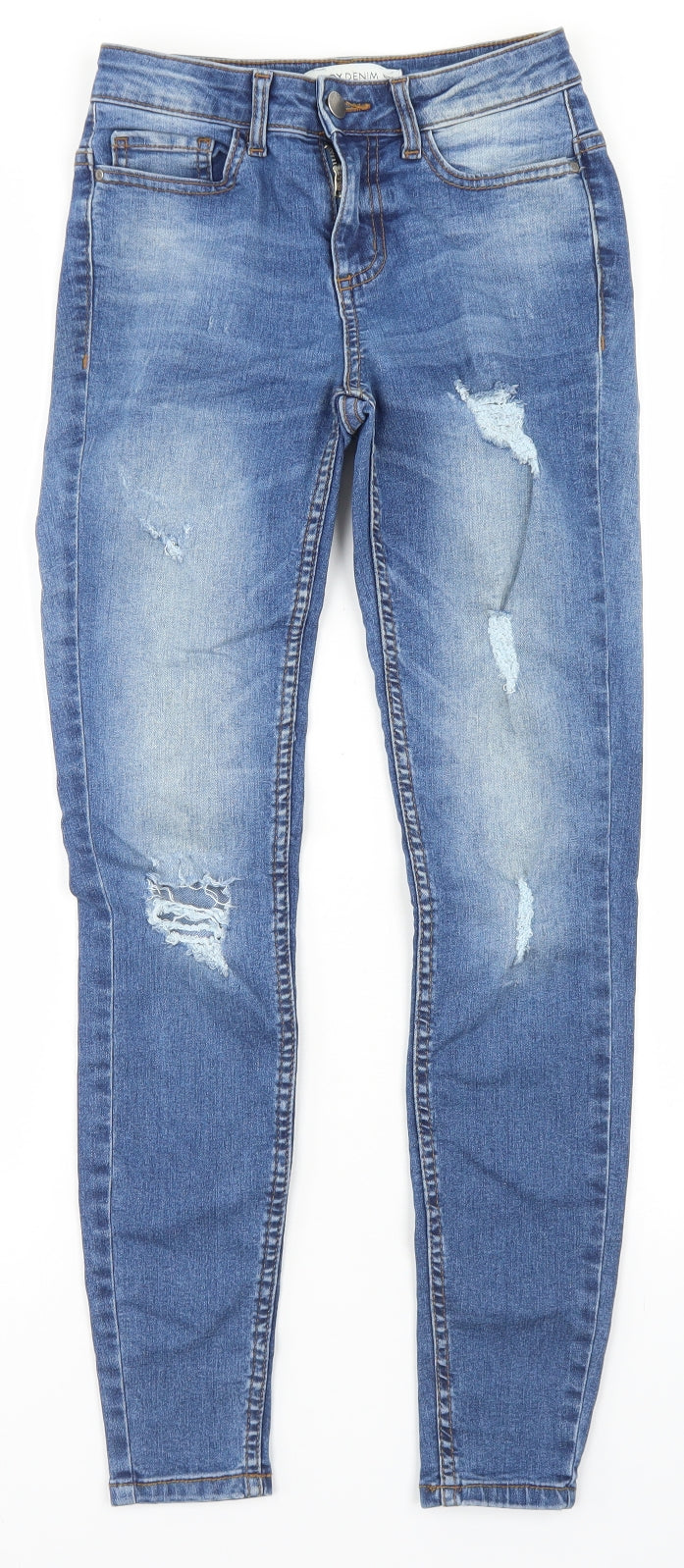 JDY Denim Womens Blue Cotton Skinny Jeans Size 25 in L32 in Regular Button