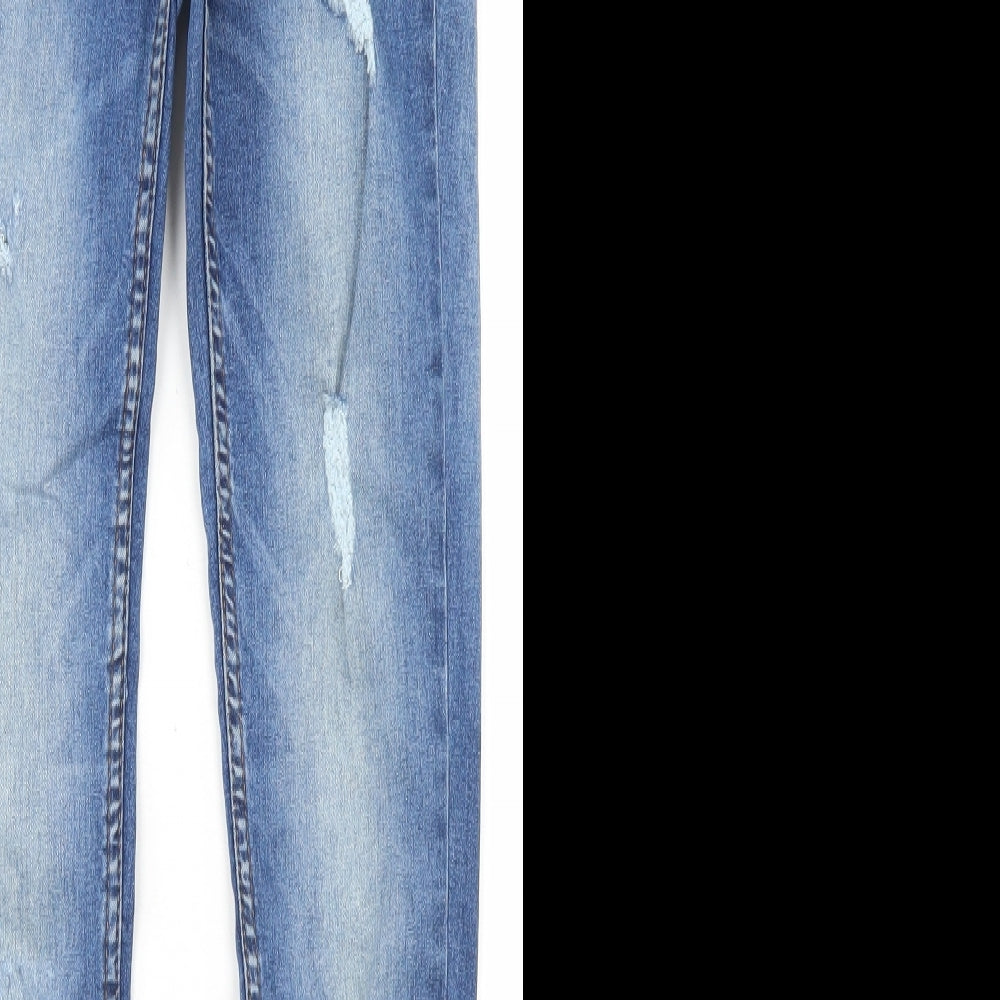 JDY Denim Womens Blue  Cotton Skinny Jeans Size 25 in L32 in Regular Button