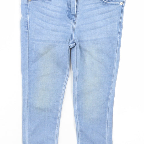 Matalan Girls Blue  Cotton Skinny Jeans Size 4 Years  Regular Button
