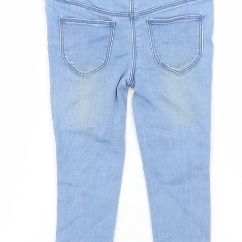 Matalan Girls Blue  Cotton Skinny Jeans Size 4 Years  Regular Button