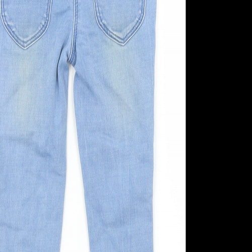 Matalan Girls Blue  Cotton Skinny Jeans Size 4 Years  Regular Button