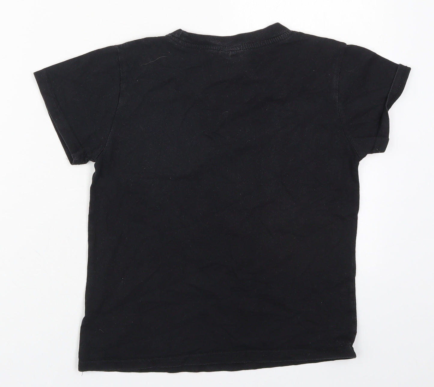 Foanja Boys Black  Cotton Basic T-Shirt Size 10 Years Crew Neck Pullover - Preston Pizza