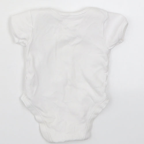 George Baby White  Cotton Babygrow One-Piece Size 3-6 Months  Button