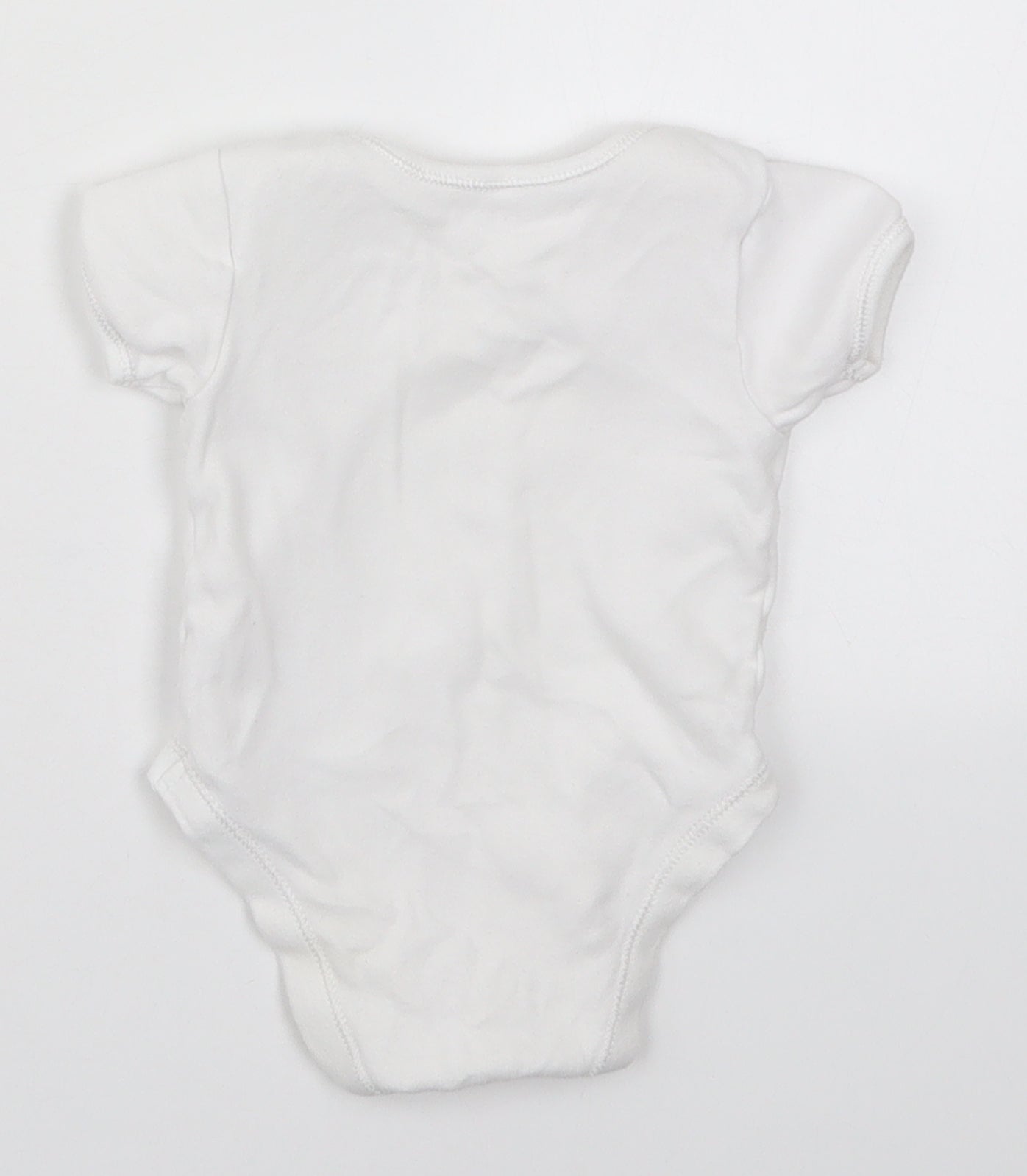 George Baby White  Cotton Babygrow One-Piece Size 3-6 Months  Button