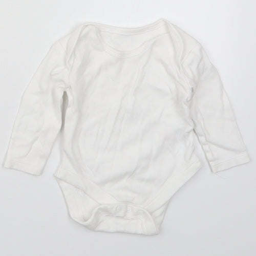 Dunnes Baby White  Cotton Babygrow One-Piece Size 3-6 Months  Button