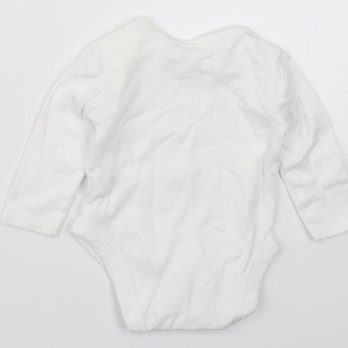 Dunnes Baby White  Cotton Babygrow One-Piece Size 3-6 Months  Button