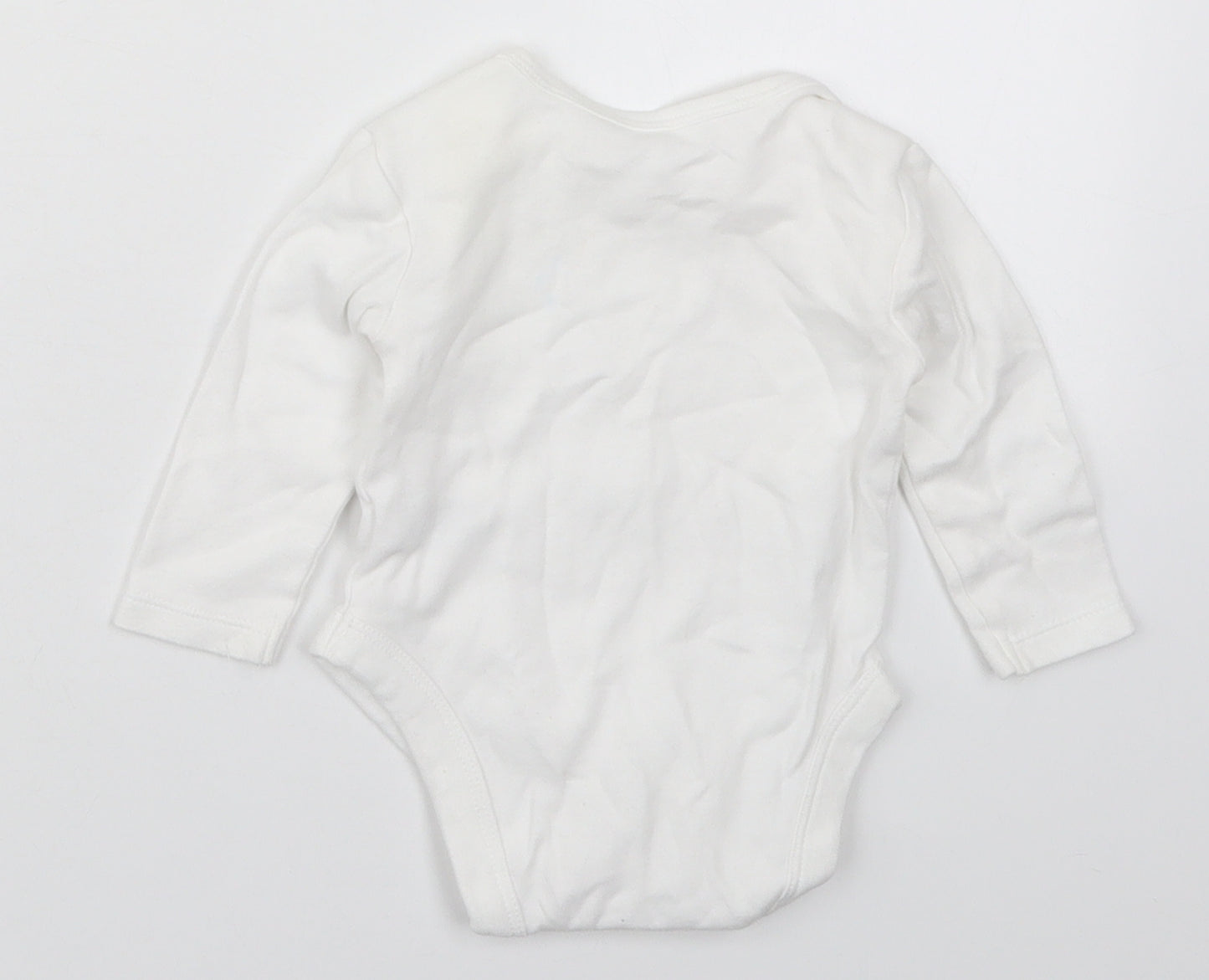 Dunnes Baby White  Cotton Babygrow One-Piece Size 3-6 Months  Button