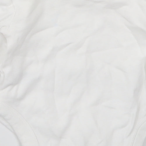 Dunnes Baby White  Cotton Babygrow One-Piece Size 3-6 Months  Button