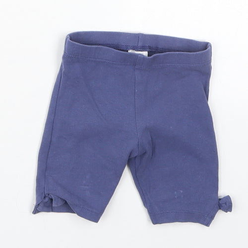 NEXT Girls Blue  Cotton Cropped Leggings Size 3-6 Months