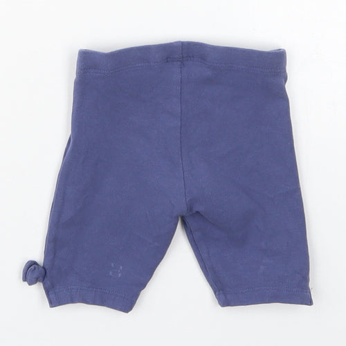 NEXT Girls Blue  Cotton Cropped Leggings Size 3-6 Months