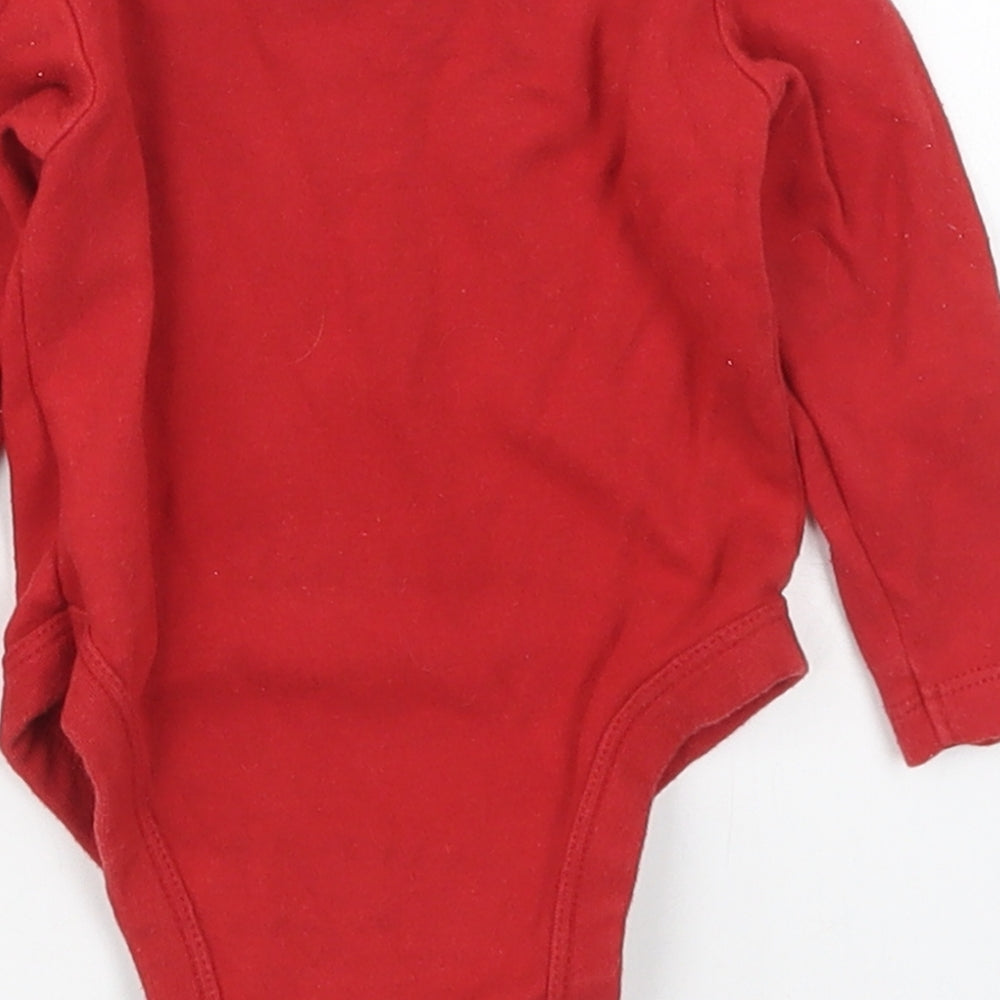 Dunnes Baby Red  Cotton Babygrow One-Piece Size 3-6 Months  Button