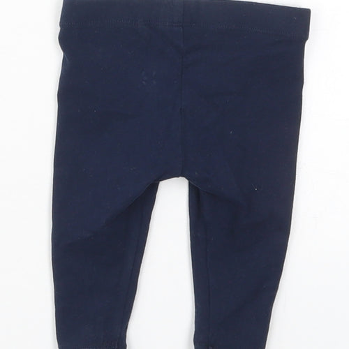 NEXT Girls Blue  Cotton Capri Leggings Size 3-6 Months