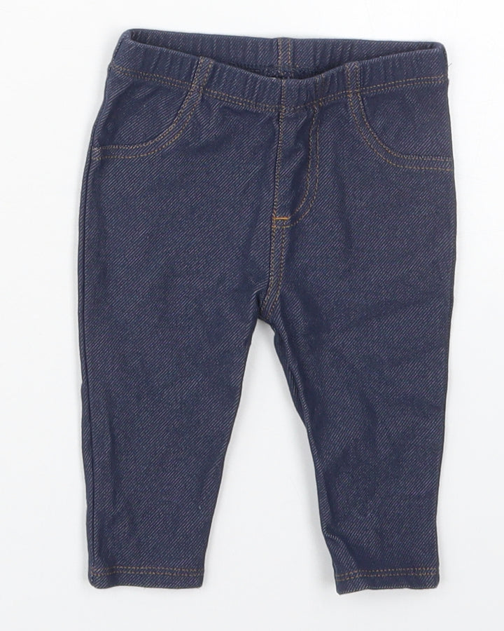 NEXT Girls Blue  Cotton Capri Jeans Size 3-6 Months
