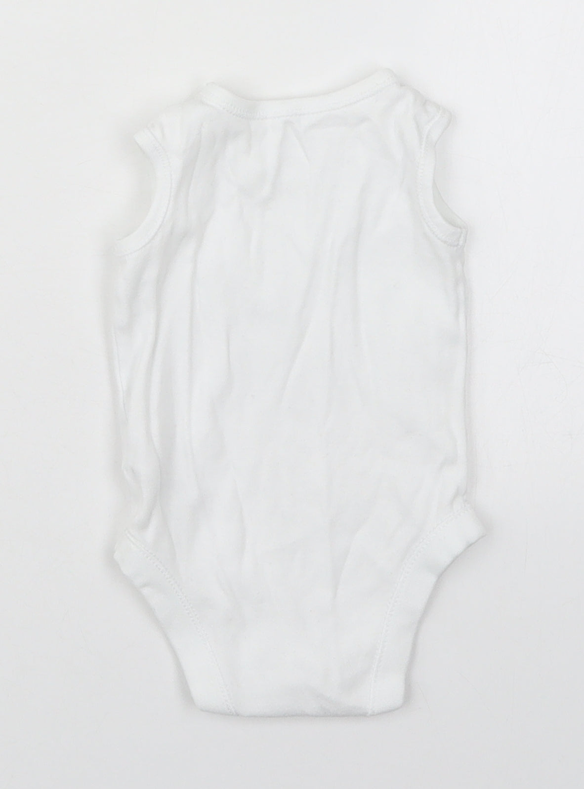 F&F Baby White  Cotton Babygrow One-Piece Size 3-6 Months  Button