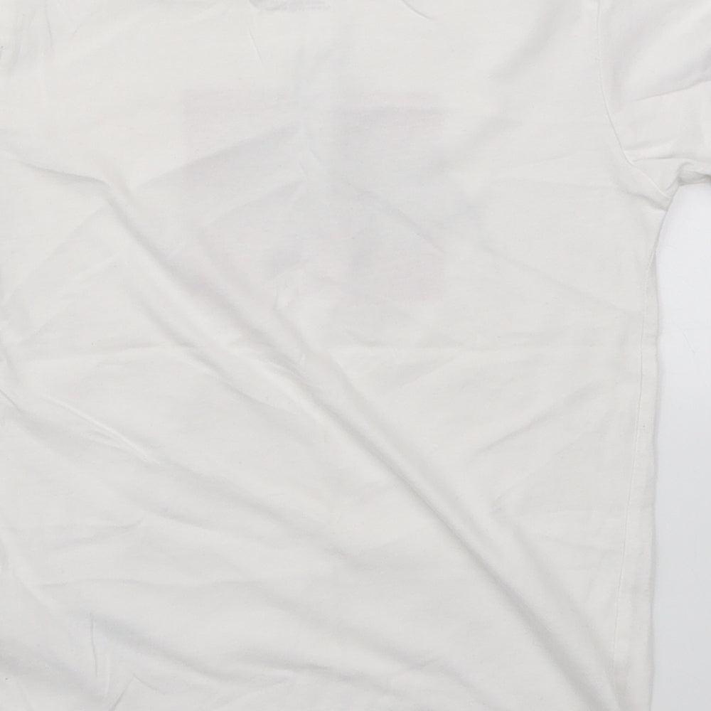 Trespass Boys White  Cotton Basic T-Shirt Size 7-8 Years Crew Neck Pullover - Big Trip