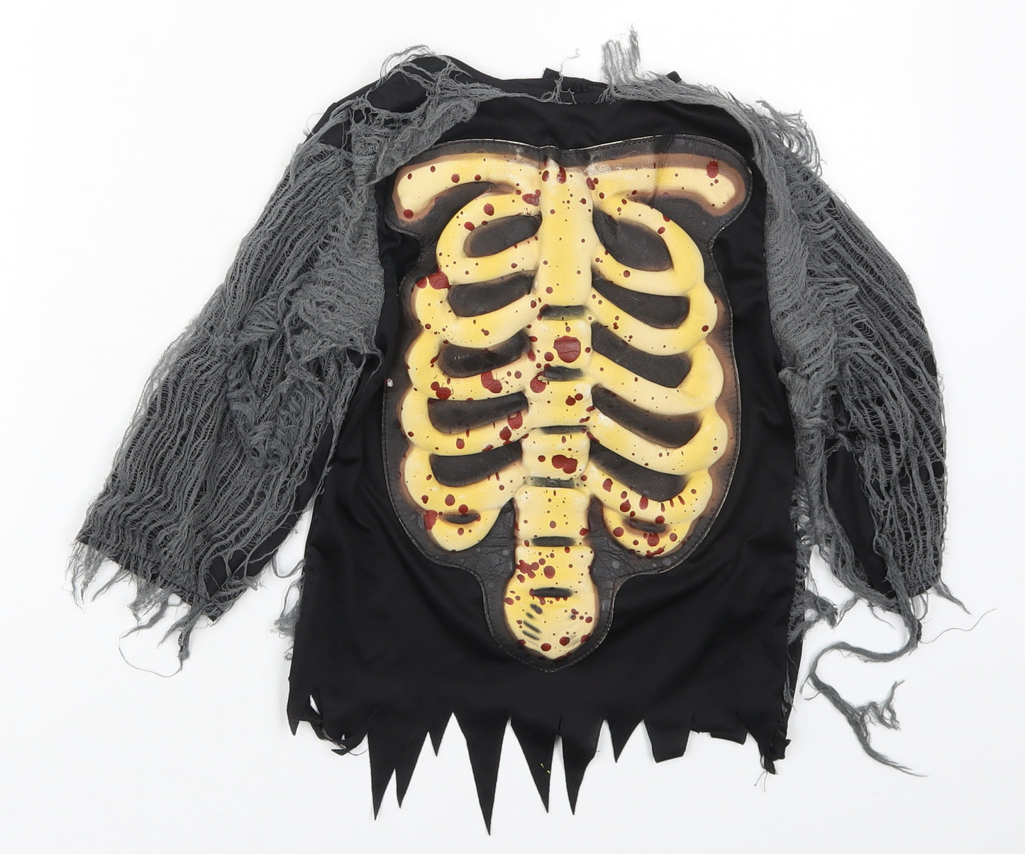 George Boys Black  Polyester Basic T-Shirt Size 3-4 Years Round Neck Pullover - Zombie Fancy Dress