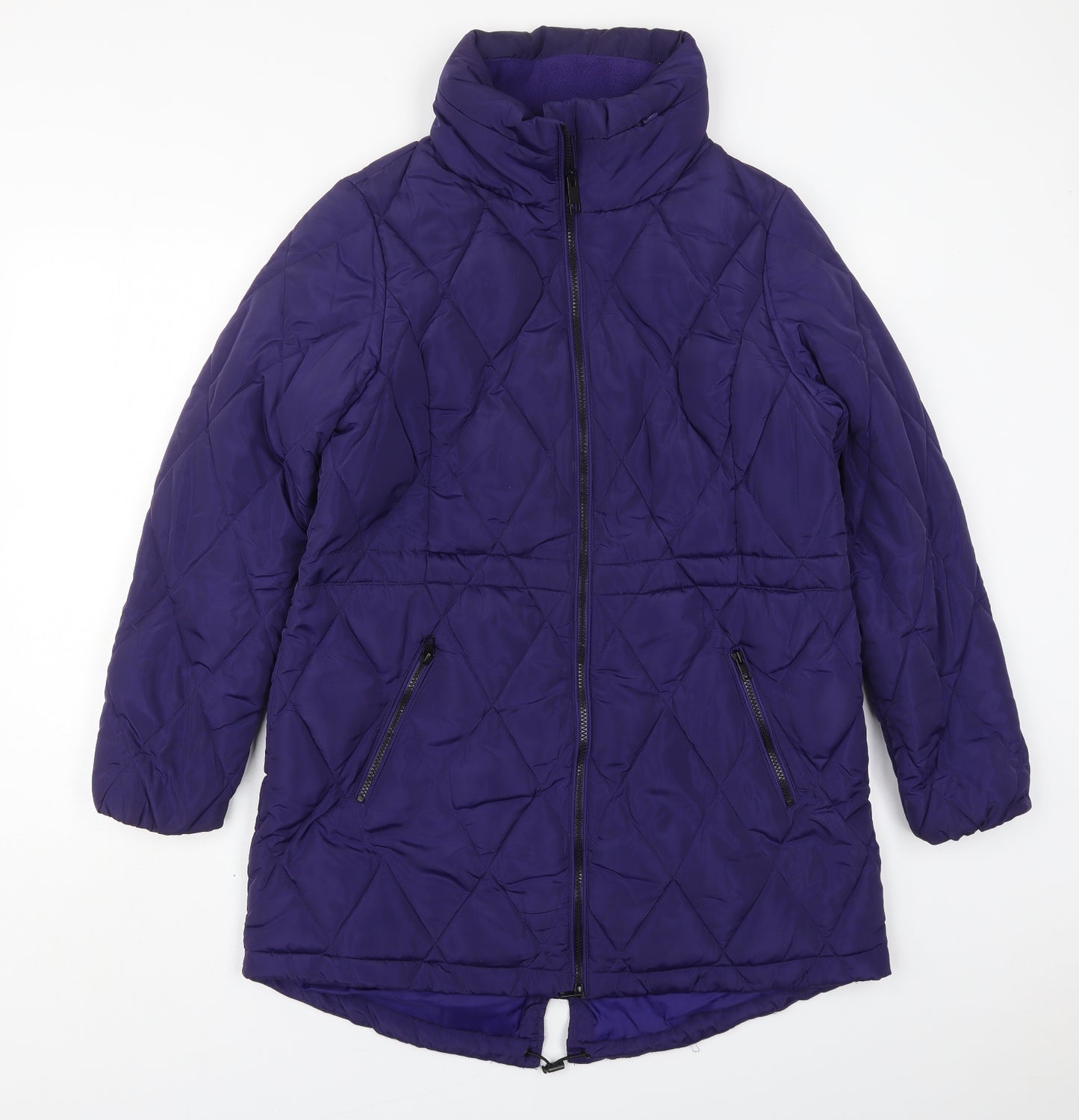 Marks and Spencer Womens Purple   Quilted Coat Size 14  Zip