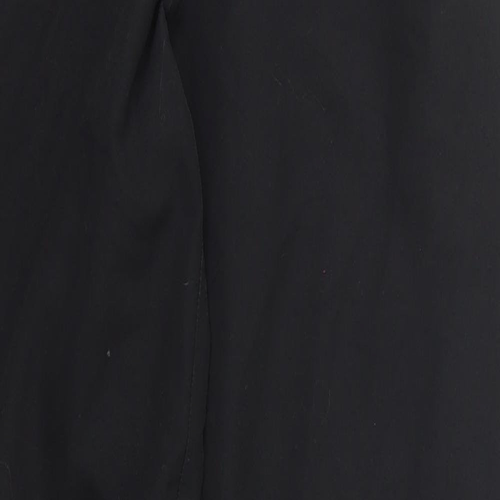 adidas Womens Black  Polyester Track Pants Trousers Size 12 L29 in Regular Drawstring