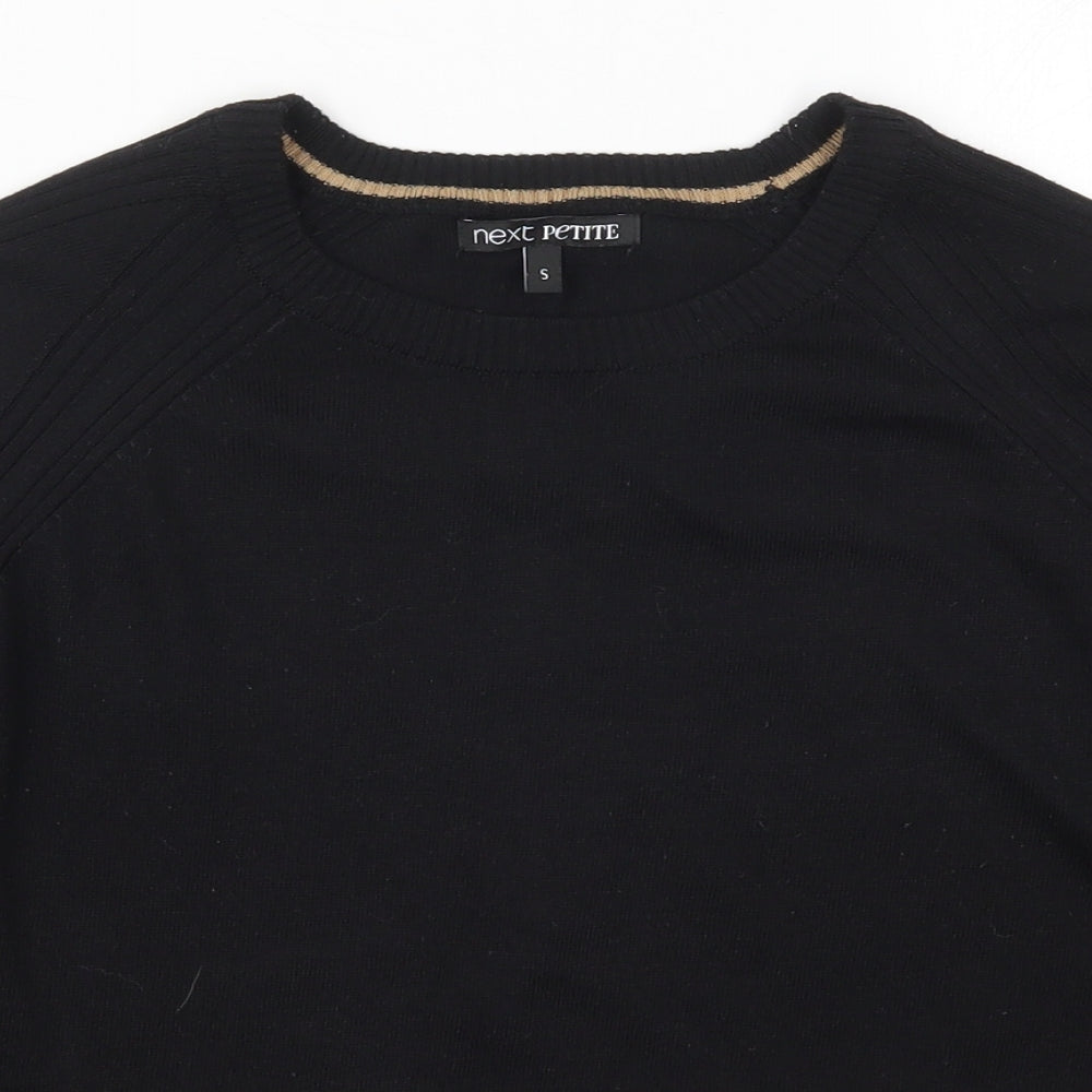 NEXT Womens Black Round Neck  Polyester Pullover Jumper Size S