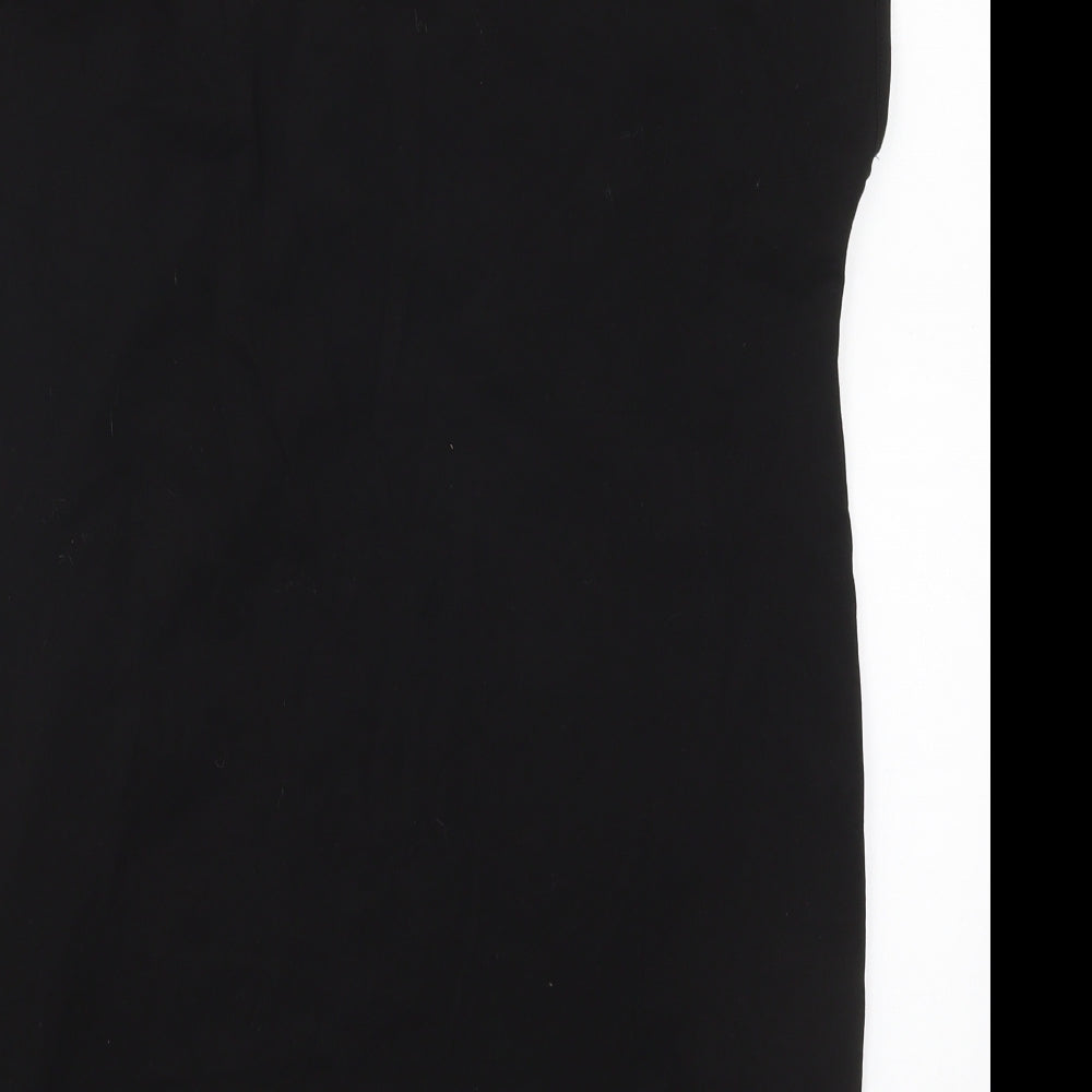 SheIn Womens Black  Cotton T-Shirt Dress  Size S  V-Neck Pullover