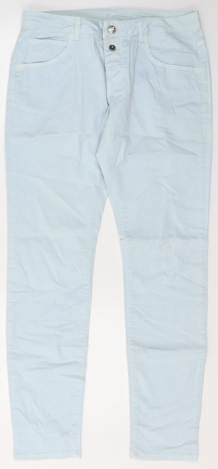 MOTIVI Womens Blue Cotton Skinny Jeans Size 14 L28.5 in Regular Button