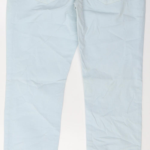 MOTIVI Womens Blue  Cotton Skinny Jeans Size 14 L28.5 in Regular Button